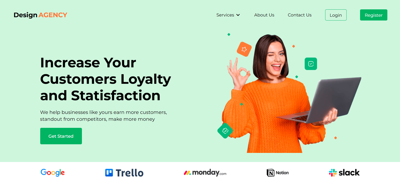 Design Agency Landing Page