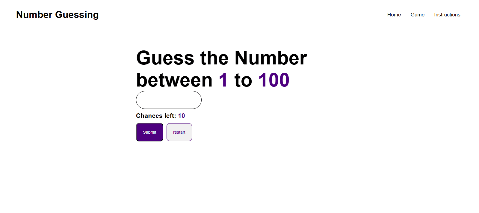 Number Guessing Game